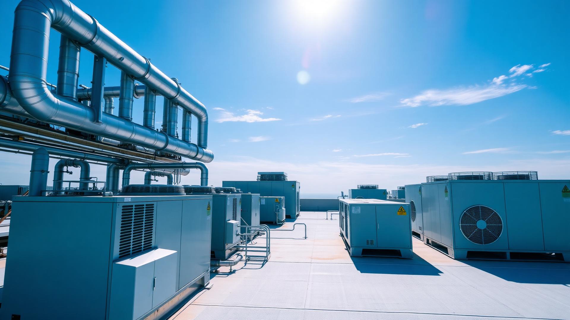 Rooftop HVAC installation